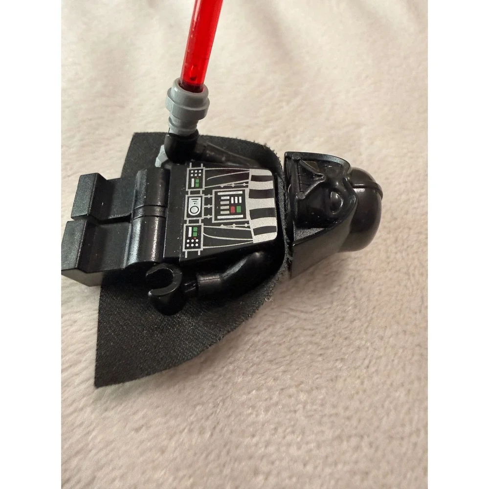 LEGO Star Wars Darth Vader Minifigure with Red Lightsaber and Cape